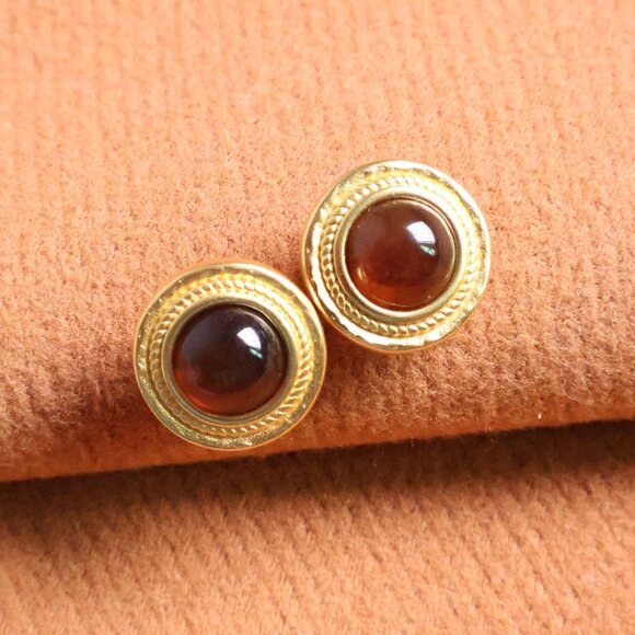 Julie Vos | Madison - Gold Acetate Stud Earrings - Picture 1 of 2